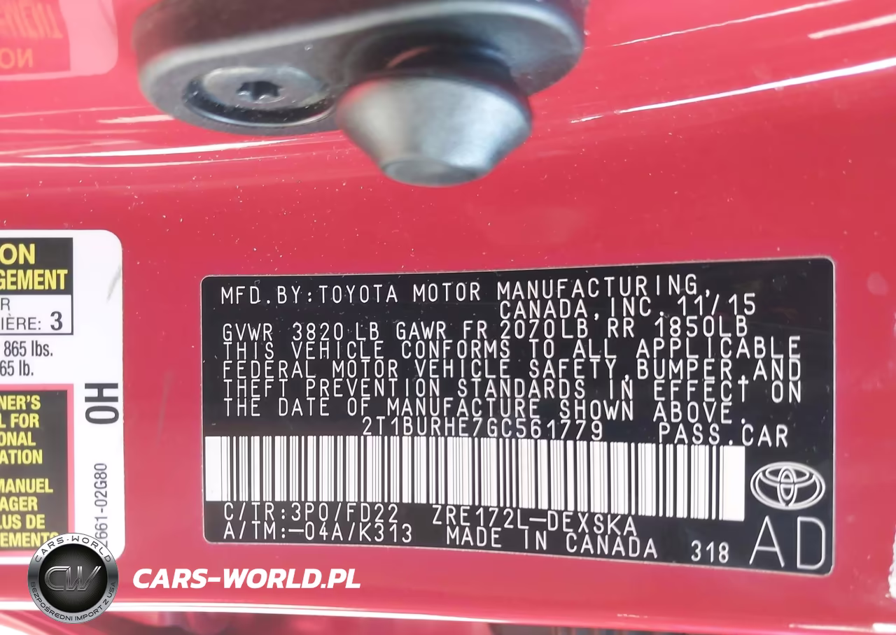 2016 Toyota Corolla S W-Special Edition Pkg VIN:2T1BURHE7GC561779 - 9