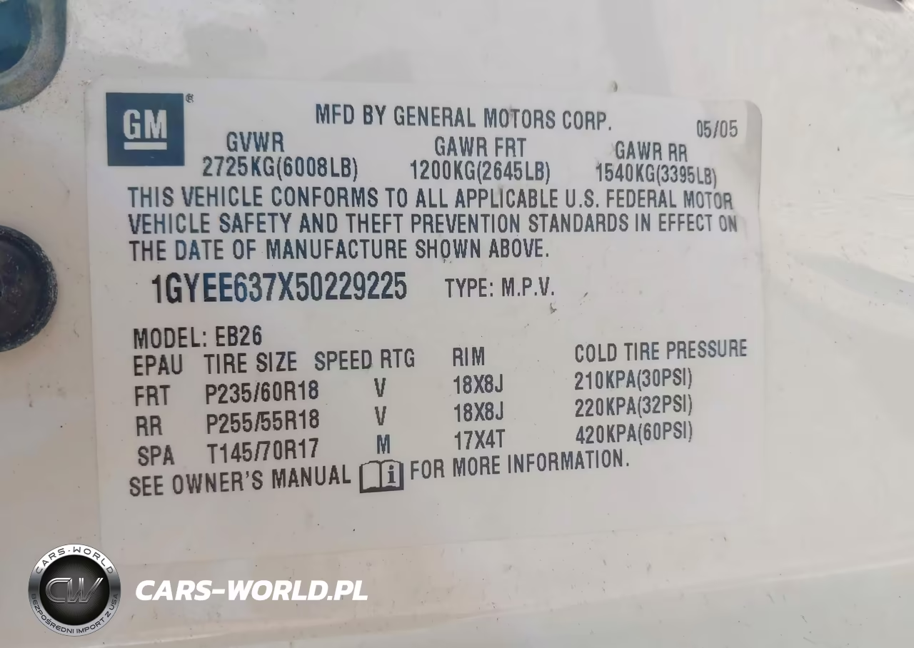 2005 Cadillac Srx V6 VIN:1GYEE637X50229225 - 9