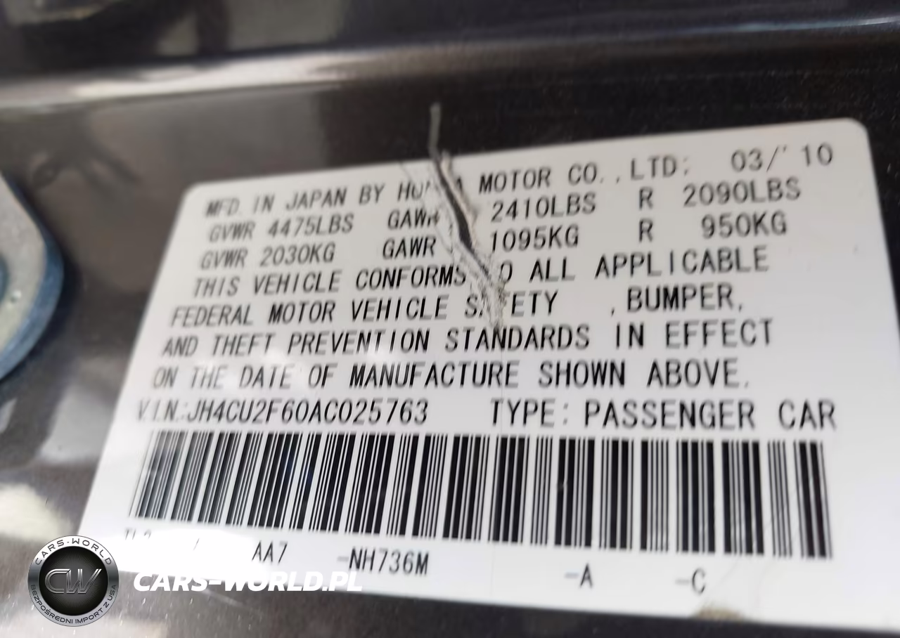 2010 Acura Tsx 2.4 VIN:JH4CU2F60AC025763 - 9