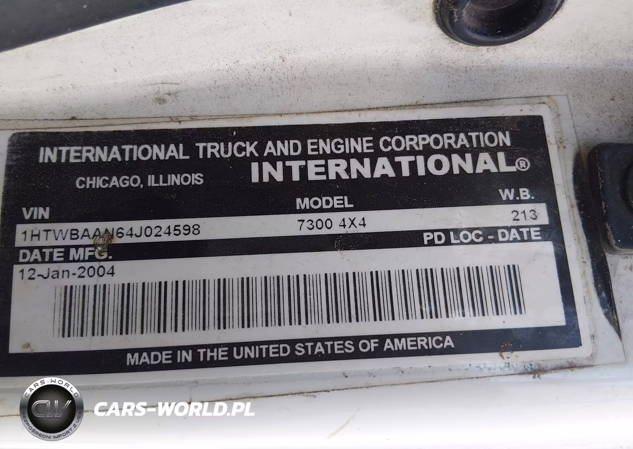 2004 International 7000 7300 VIN:1HTWBAAN64J024598 - 8