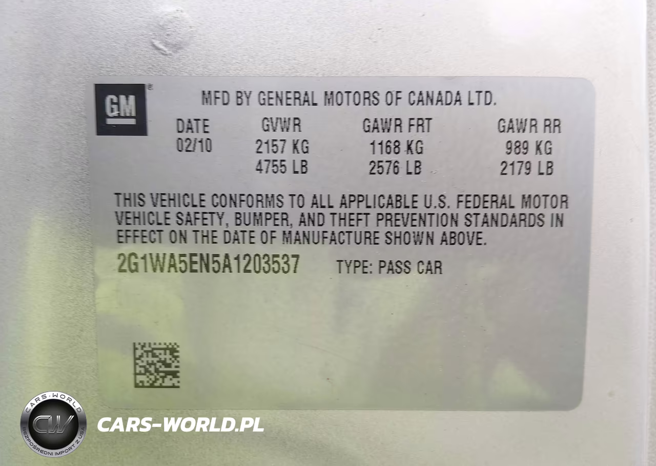 2010 Chevrolet Impala Ls VIN:2G1WA5EN5A1203537 - 9