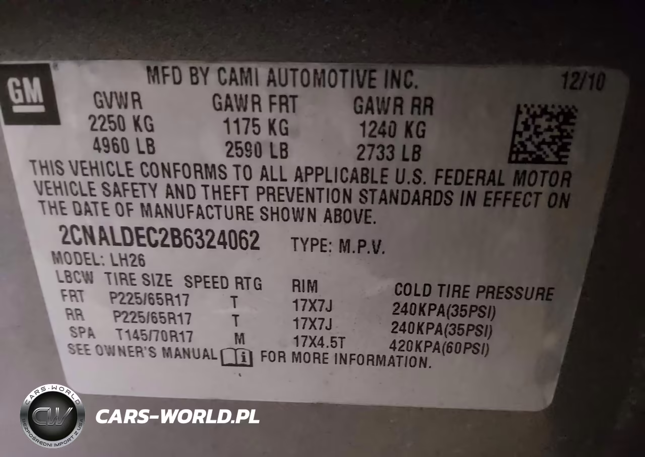 2011 Chevrolet Equinox 1Lt VIN:2CNALDEC2B6324062 - 9