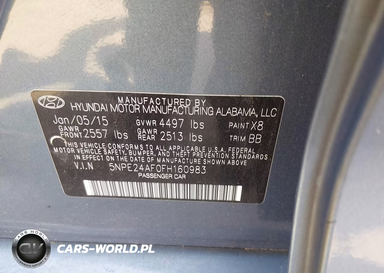 2015 Hyundai Sonata Se VIN:5NPE24AF0FH160983 - 9