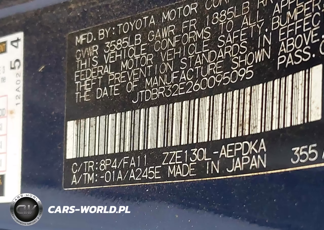 2006 Toyota Corolla Ce VIN:JTDBR32E260095095 - 9