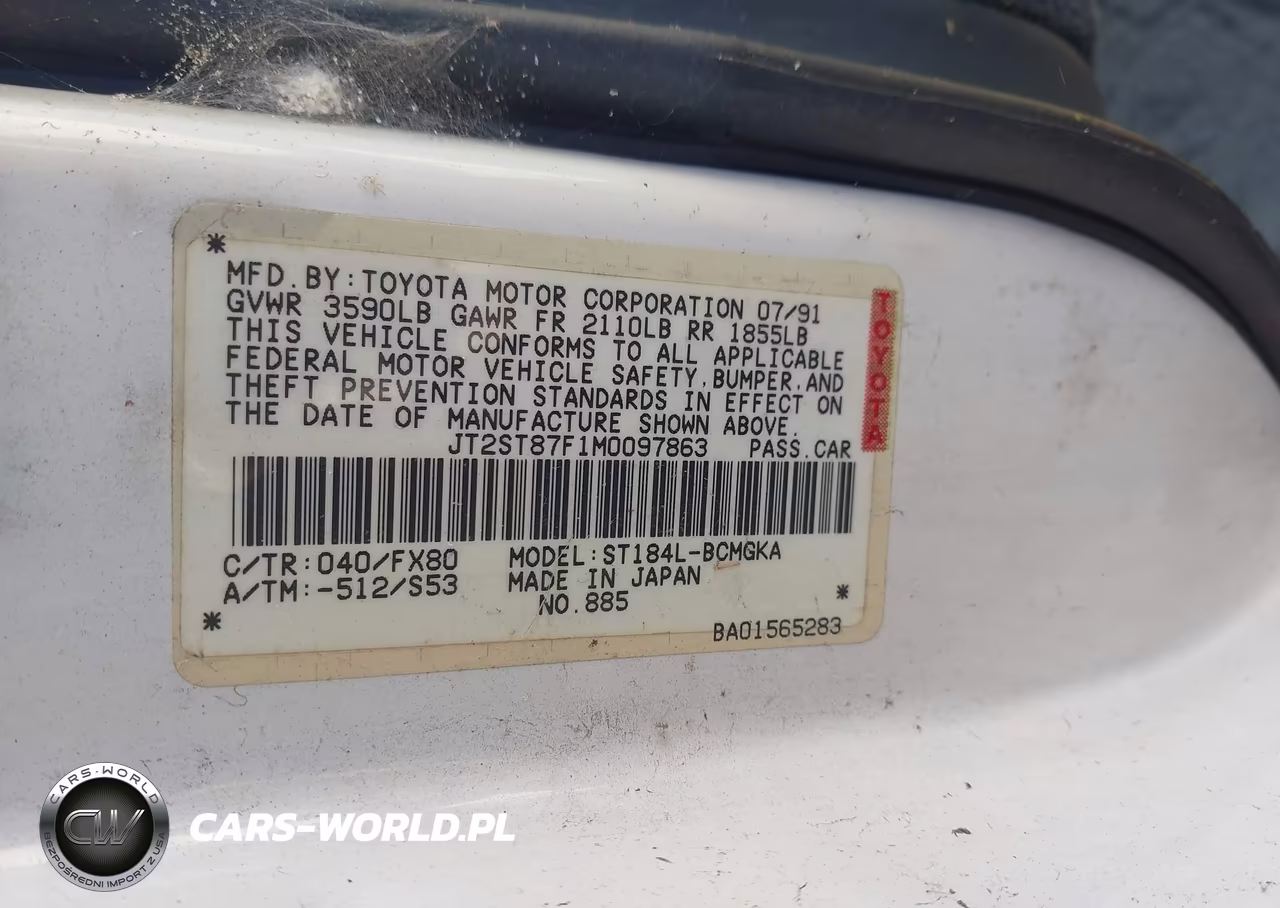 1991 Toyota Celica Gt VIN:JT2ST87F1M0097863 - 9