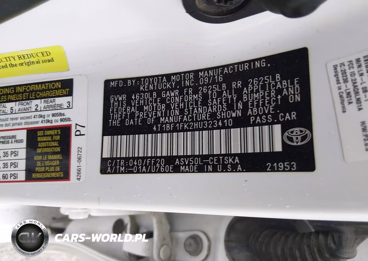 2017 Toyota Camry Se VIN:4T1BF1FK2HU323410 - 9