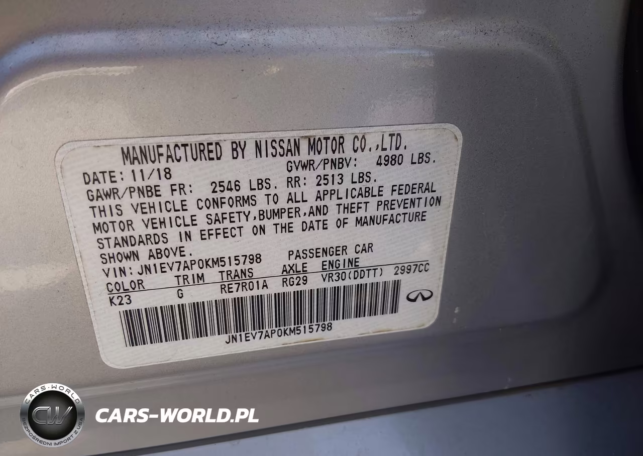 2019 Infiniti Q50 3.0T Luxe VIN:JN1EV7AP0KM515798 - 9