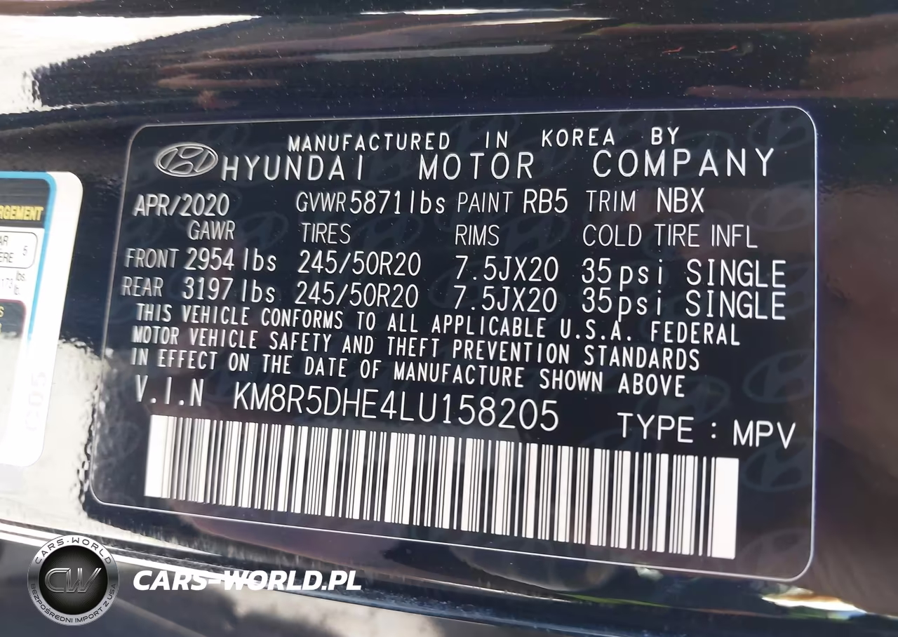 2020 Hyundai Palisade Limited VIN:KM8R5DHE4LU158205 - 9