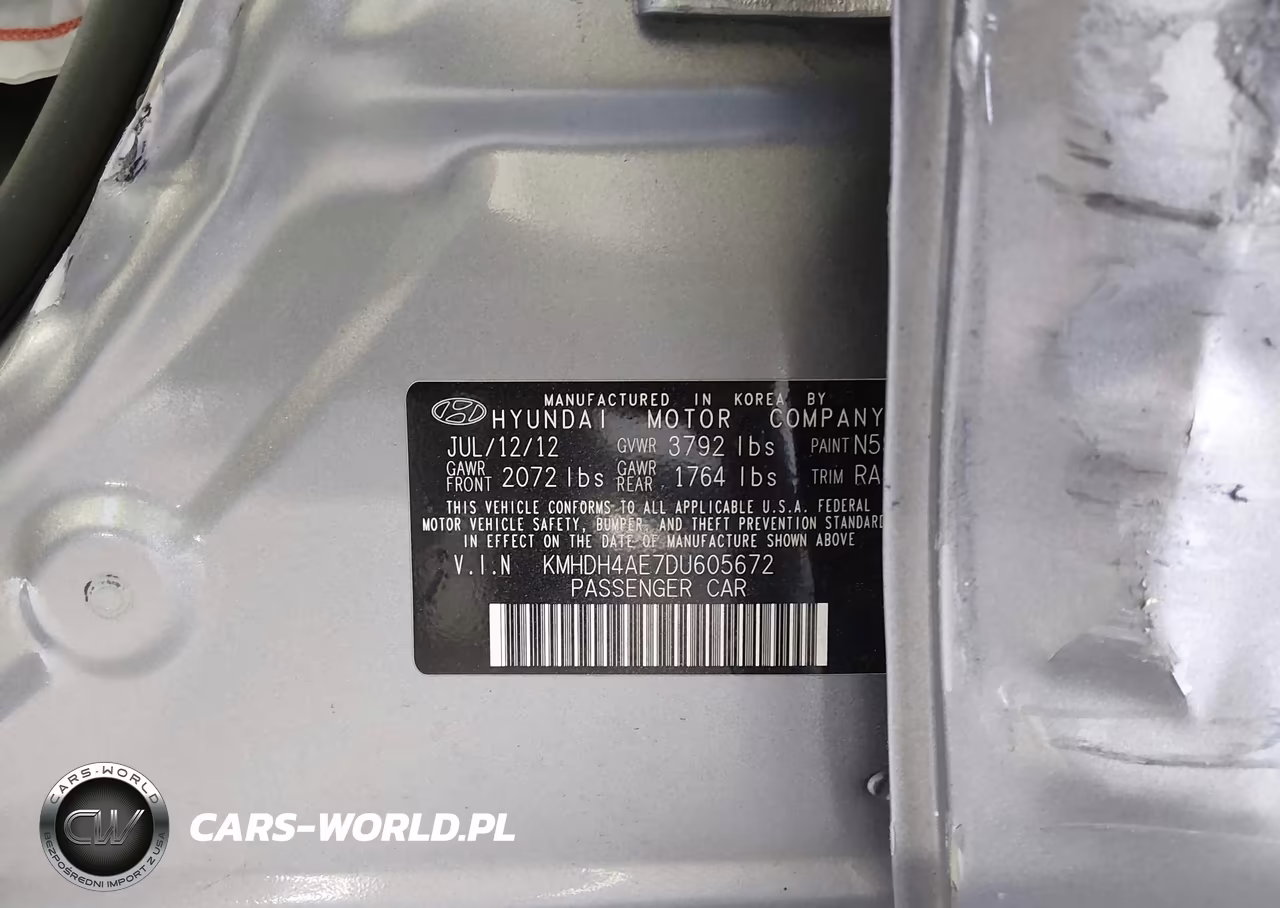 2013 Hyundai Elantra Limited VIN:KMHDH4AE7DU605672 - 9