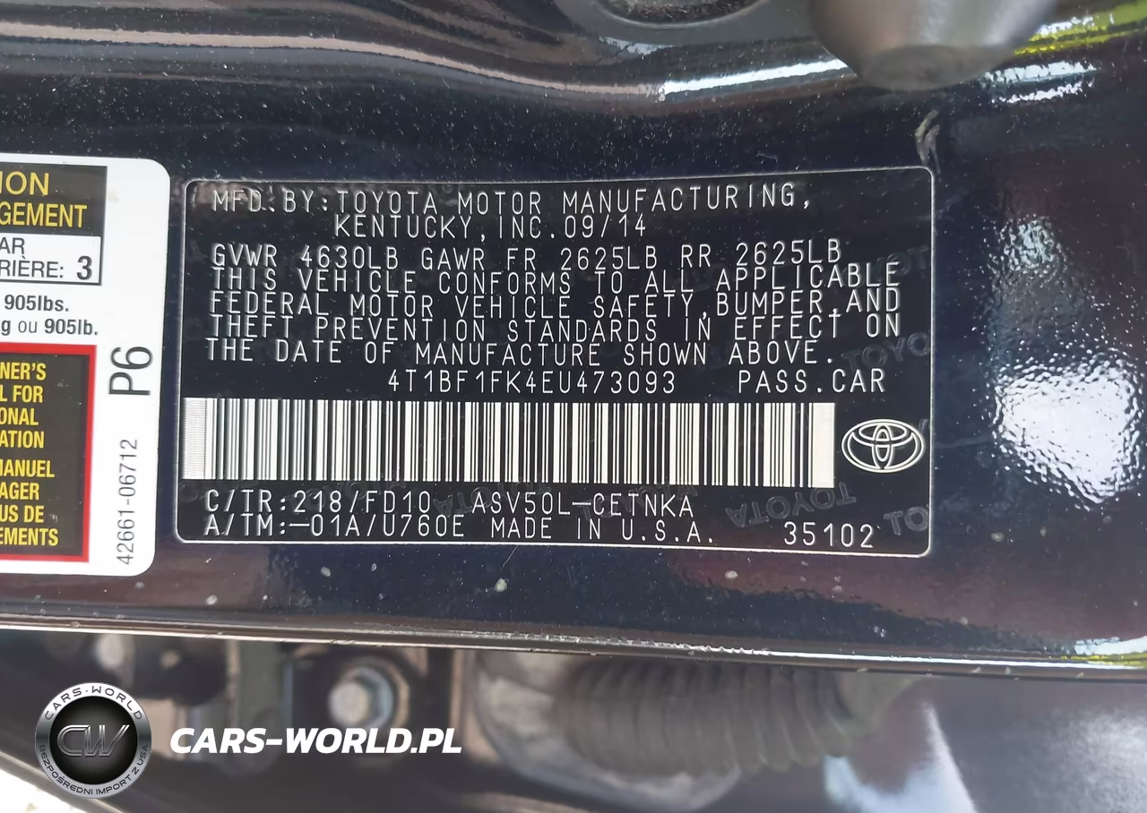 2014 Toyota Camry Le VIN:4T1BF1FK4EU473093 - 9