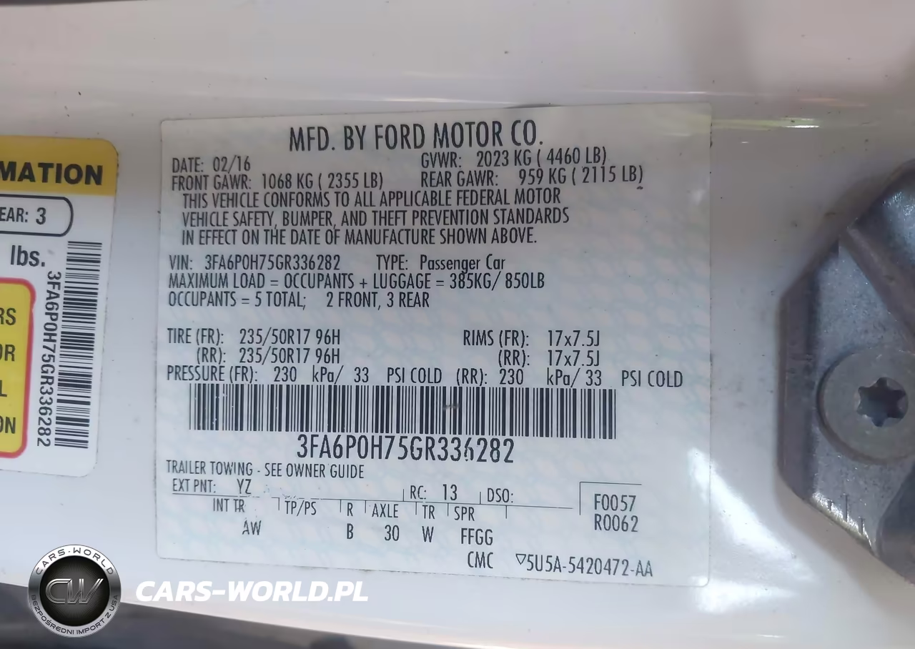 2016 Ford Fusion Se VIN:3FA6P0H75GR336282 - 9