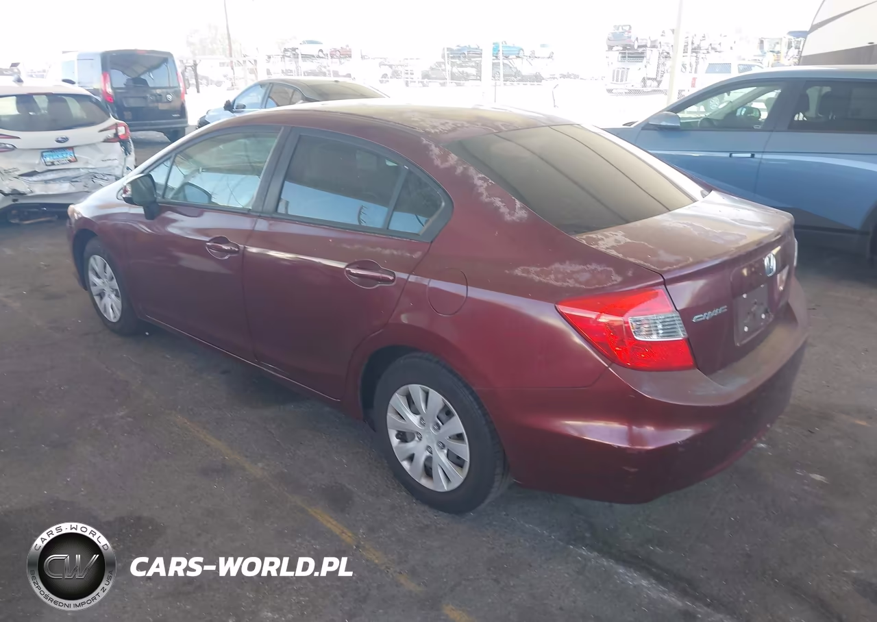 2012 Honda Civic Lx VIN:2HGFB2F50CH591094 - 3