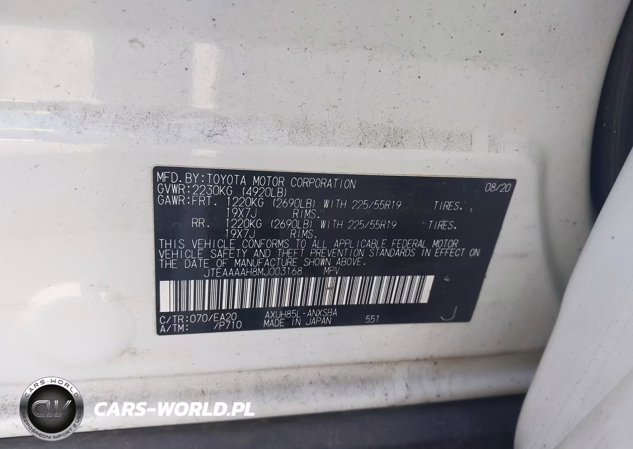 2021 Toyota Venza Limited VIN:JTEAAAAH8MJ003168 - 9