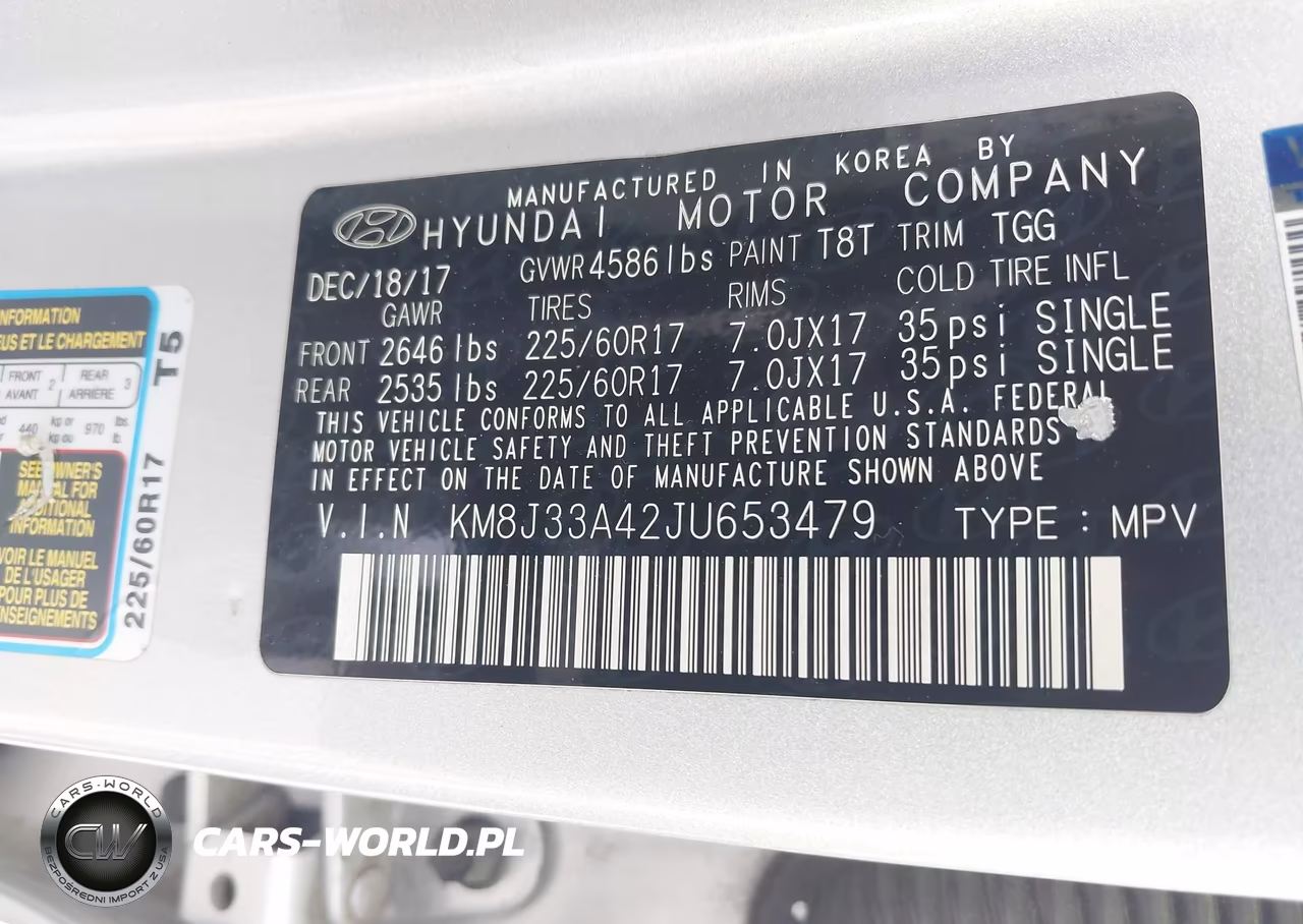 2018 Hyundai Tucson Sel VIN:KM8J33A42JU653479 - 9