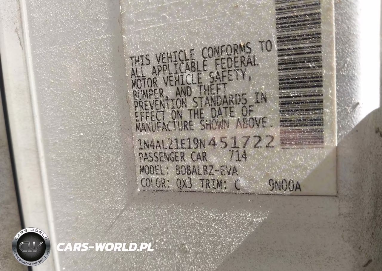 2009 Nissan Altima 2.5 S VIN:1N4AL21E19N451722 - 9