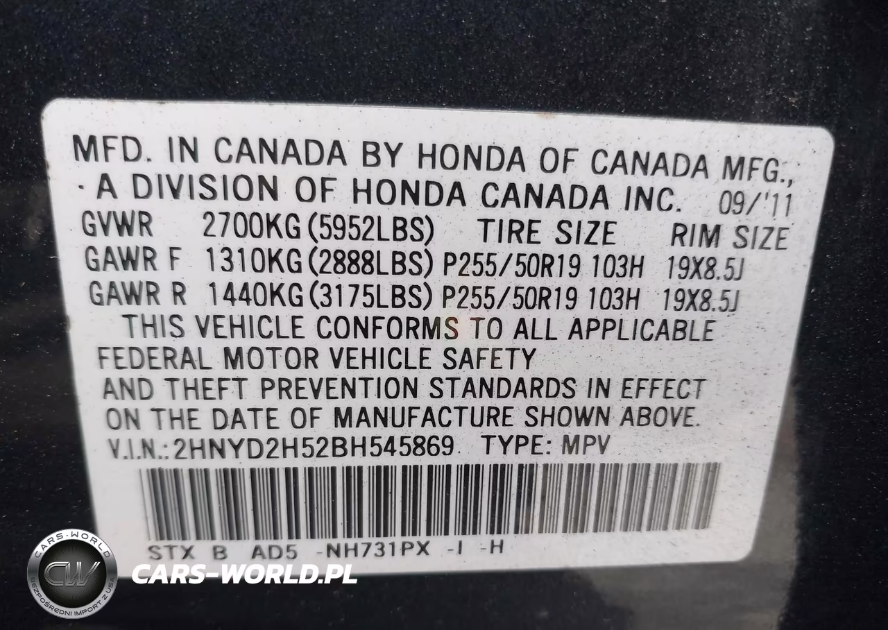 2011 Acura Mdx Advance Package VIN:2HNYD2H52BH545869 - 9