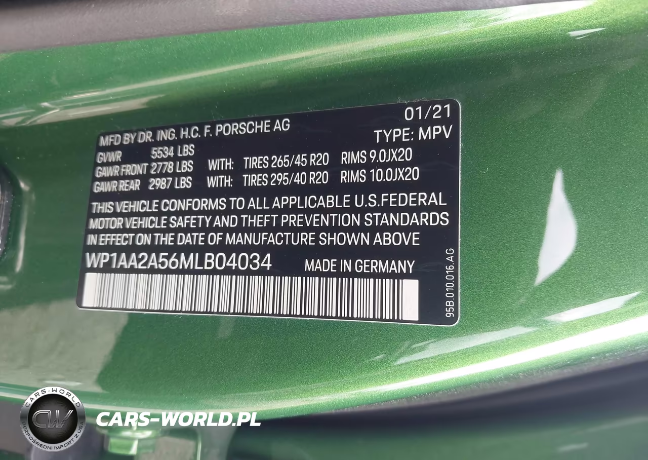 2021 Porsche Macan VIN:WP1AA2A56MLB04034 - 9
