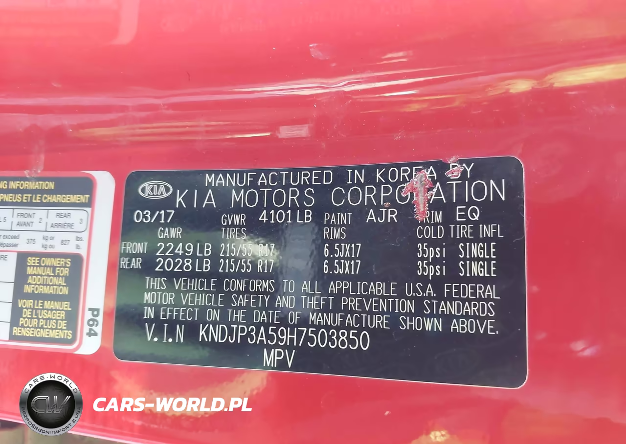 2017 Kia Soul + VIN:KNDJP3A59H7503850 - 9