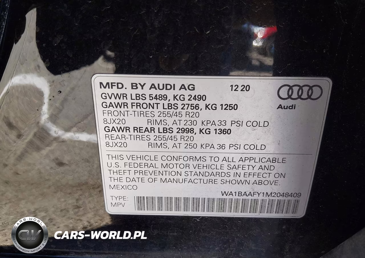 2021 Audi Q5 Premium Plus 45 Tfsi Quattro S Tronic VIN:WA1BAAFY1M2048409 - 9