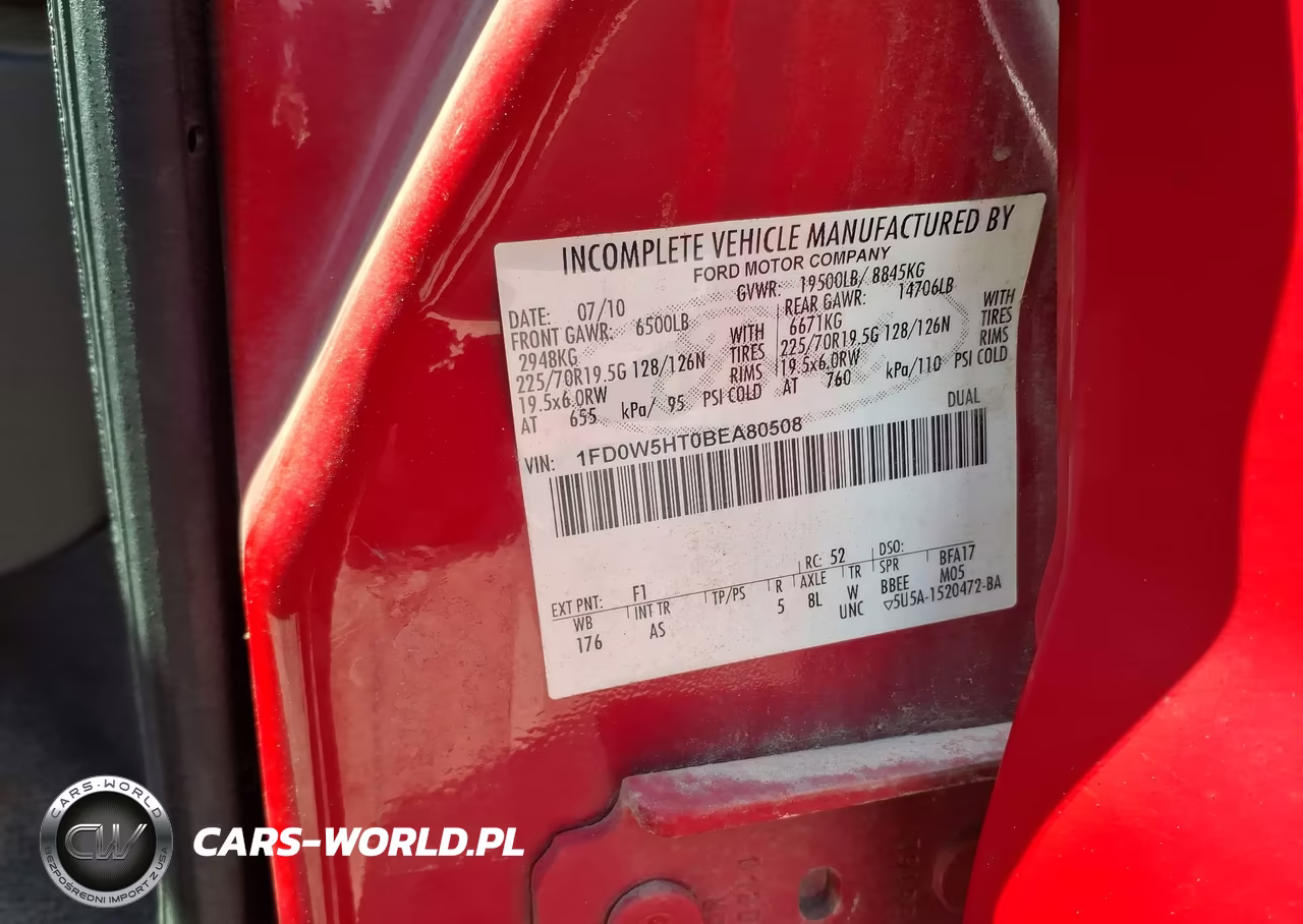 2011 Ford F-550 Chassis Xl VIN:1FD0W5HT0BEA80508 - 9