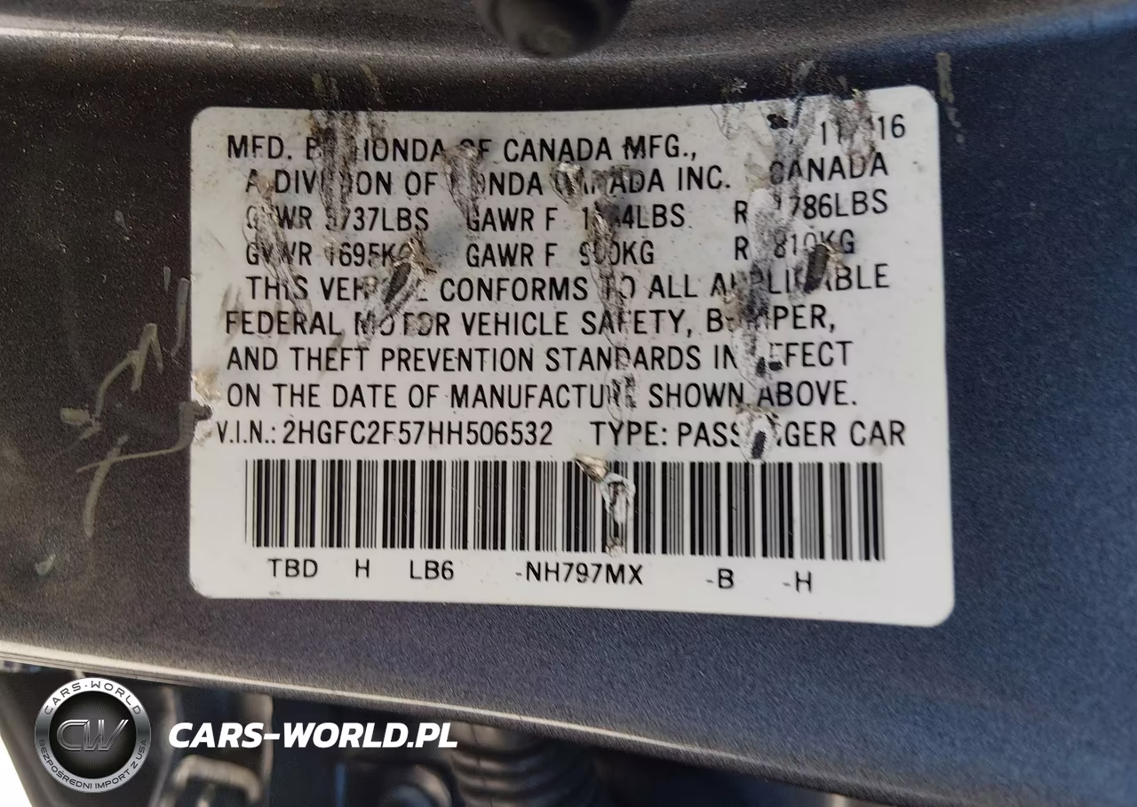 2017 Honda Civic Lx VIN:2HGFC2F57HH506532 - 18