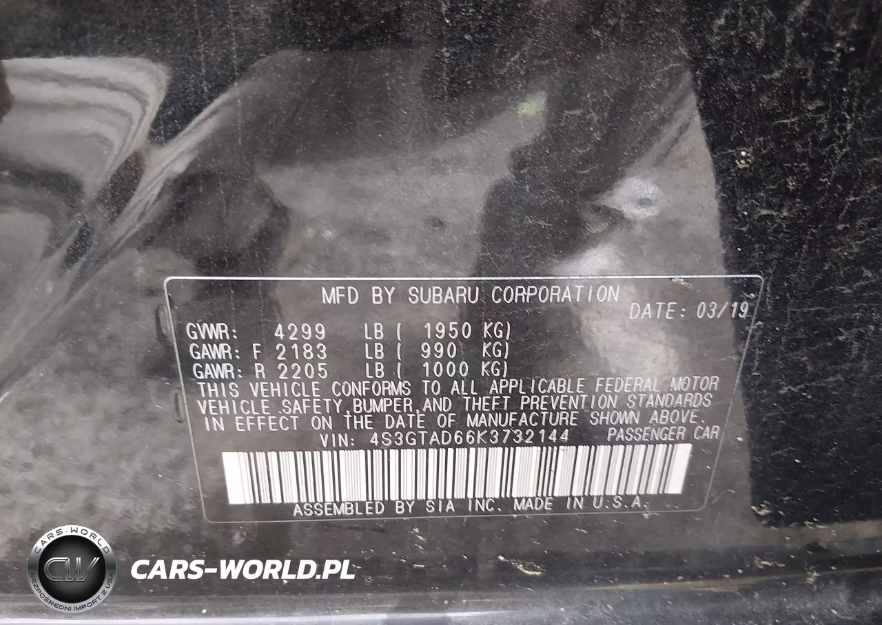 2019 Subaru Impreza 2.0I Premium VIN:4S3GTAD66K3732144 - 9
