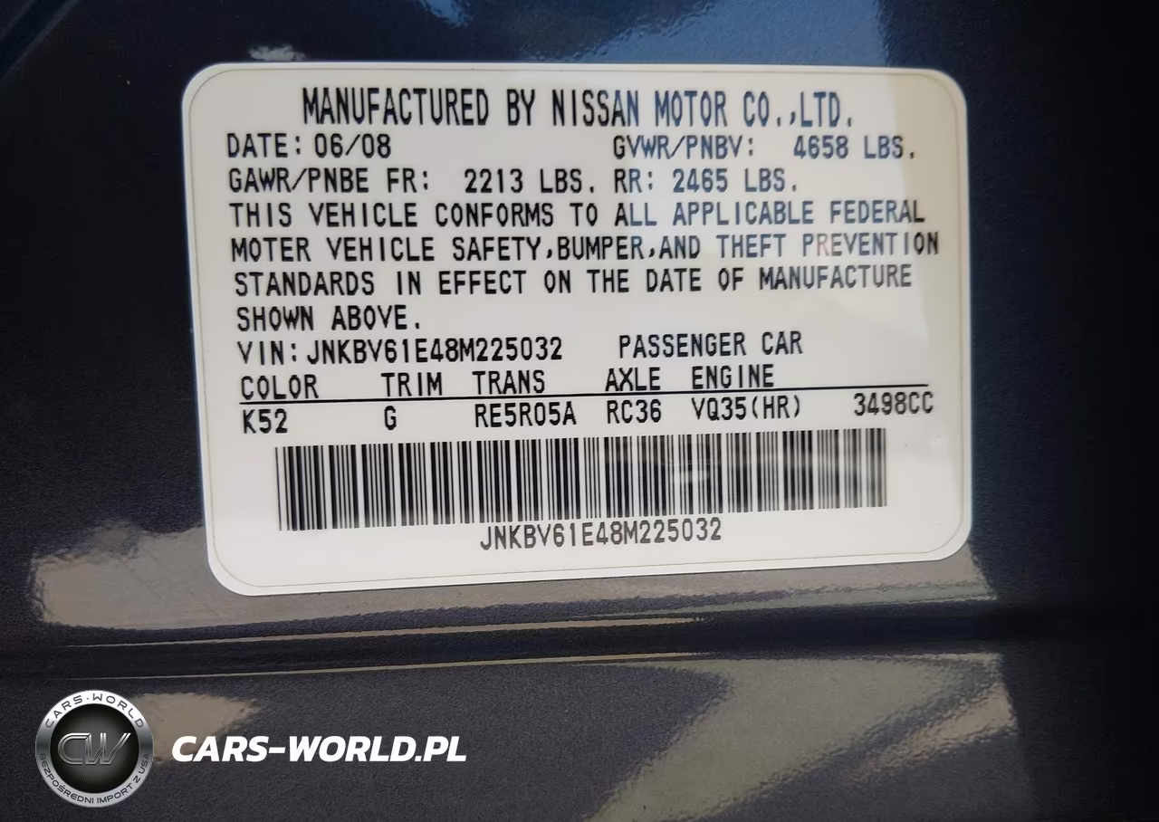 2008 Infiniti G35 Journey VIN:JNKBV61E48M225032 - 9