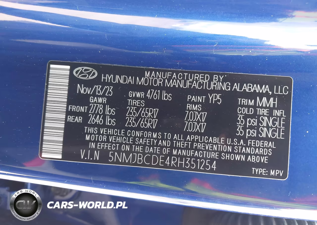 2024 Hyundai Tucson Sel VIN:5NMJBCDE4RH351254 - 9