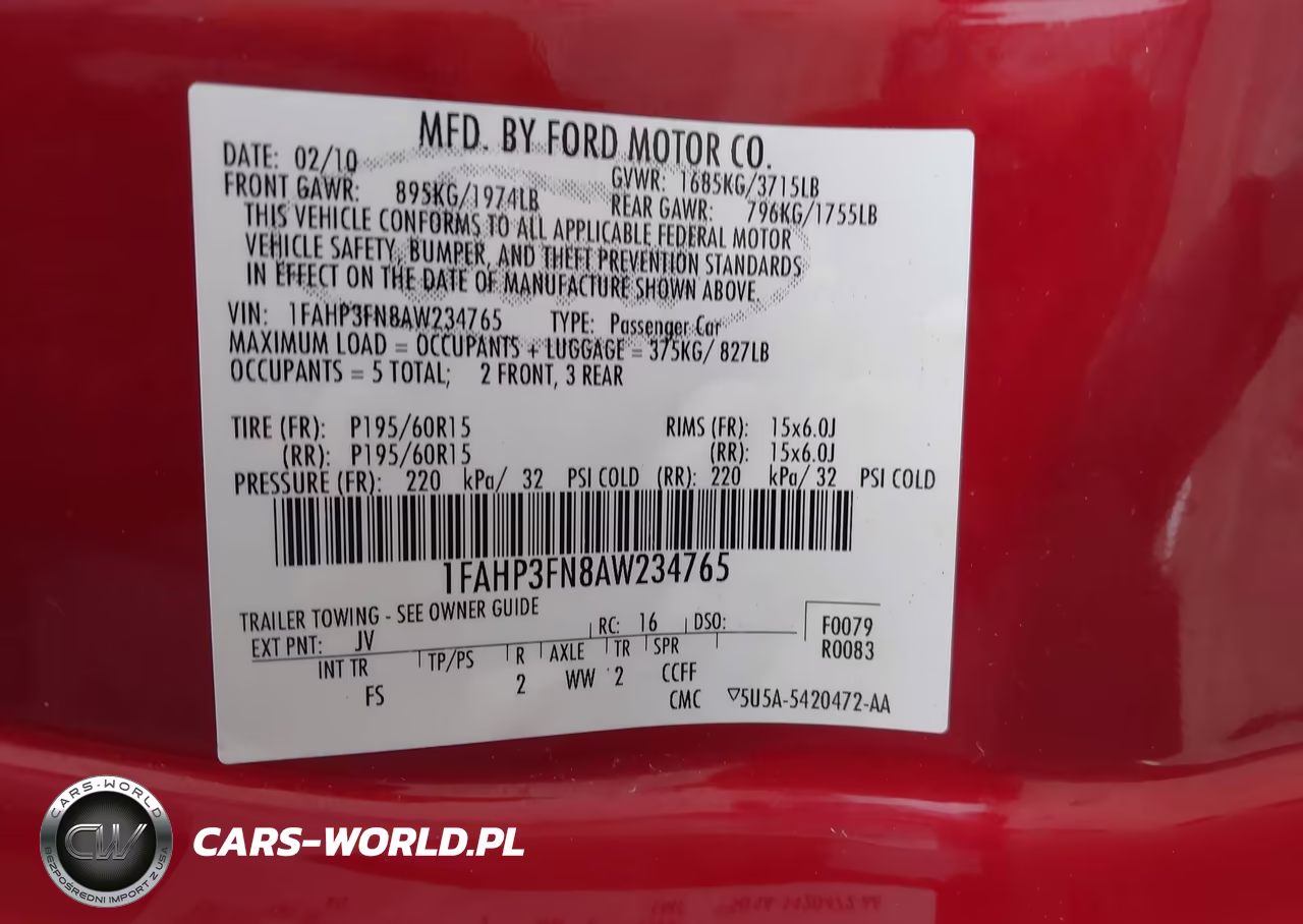 2010 Ford Focus Se VIN:1FAHP3FN8AW234765 - 9