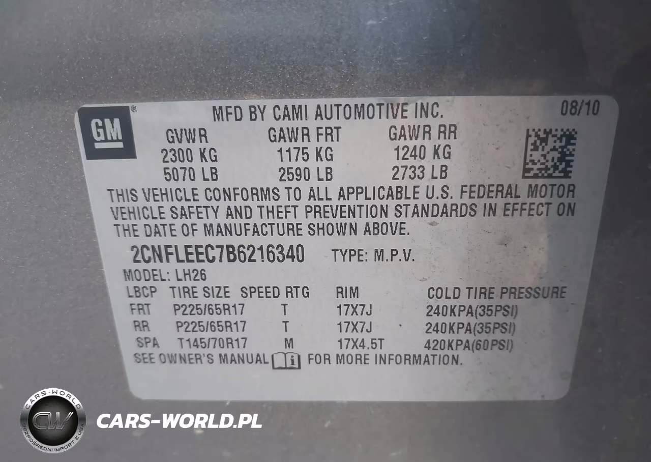 2011 Chevrolet Equinox 1Lt VIN:2CNFLEEC7B6216340 - 9