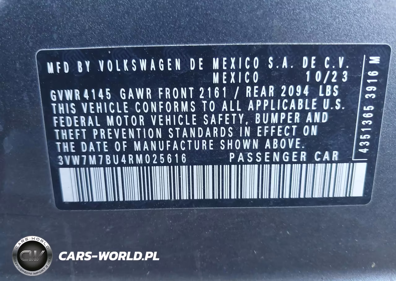 2024 Volkswagen Jetta 1.5T Se VIN:3VW7M7BU4RM025616 - 9