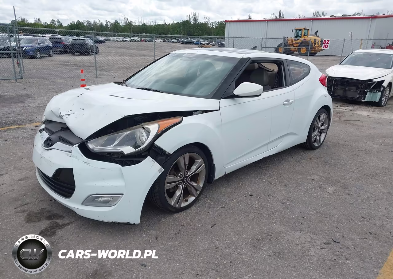 2013 Hyundai Veloster Base W-Gray VIN:KMHTC6AD2DU107490 - 2