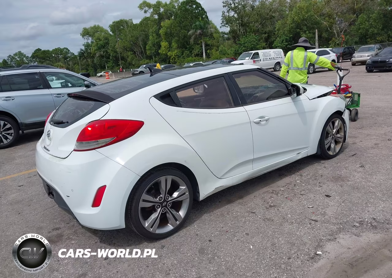 2013 Hyundai Veloster Base W-Gray VIN:KMHTC6AD2DU107490 - 4
