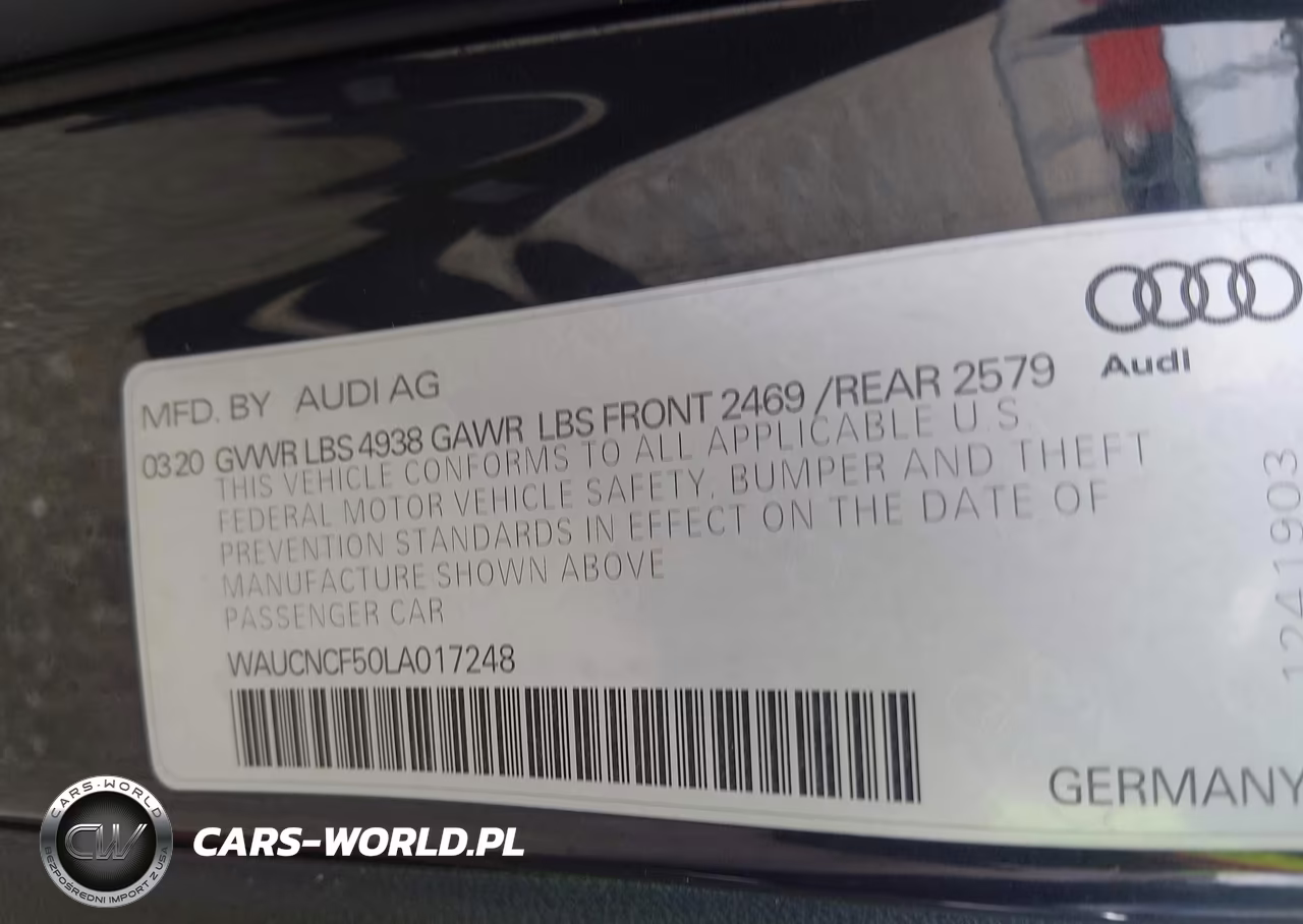 2020 Audi A5 Sportback Premium Plus 45 Tfsi Quattro S Tronic VIN:WAUCNCF50LA017248 - 9