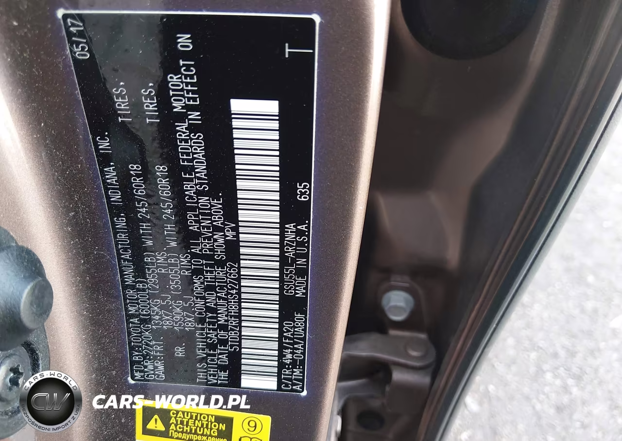 2017 Toyota Highlander Le Plus VIN:5TDBZRFH8HS427662 - 9