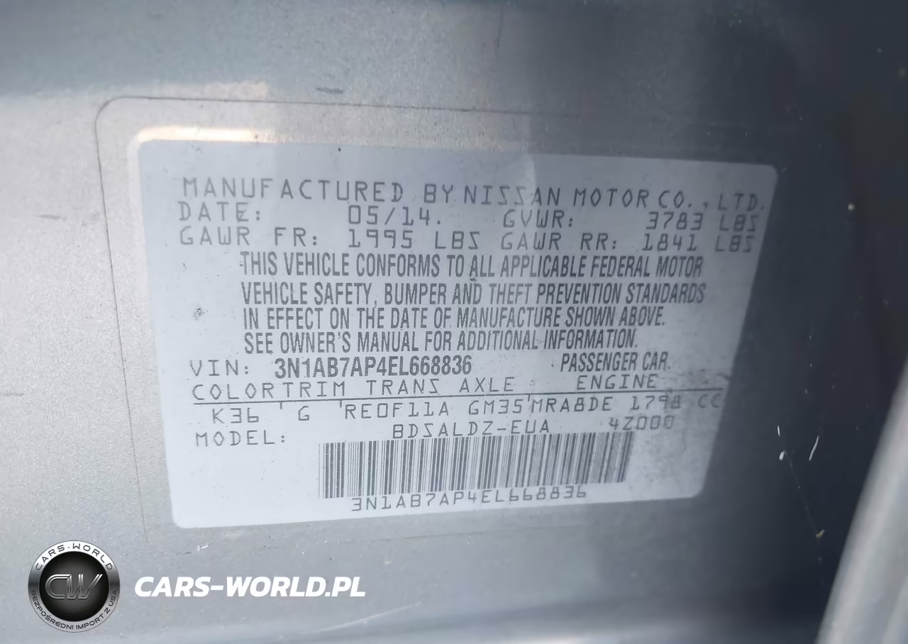 2014 Nissan Sentra Sv VIN:3N1AB7AP4EL668836 - 9