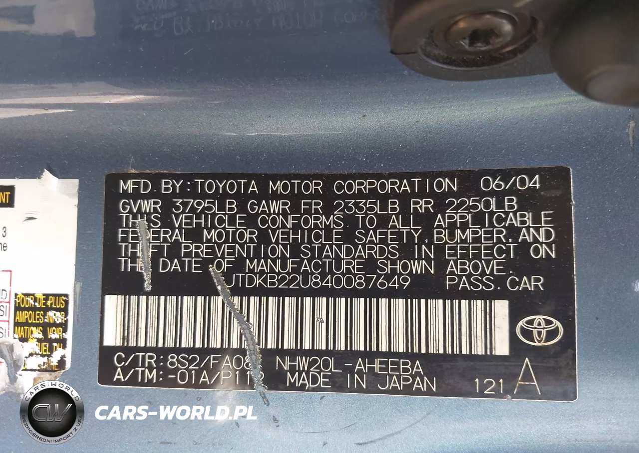 2004 Toyota Prius VIN:JTDKB22U840087649 - 9