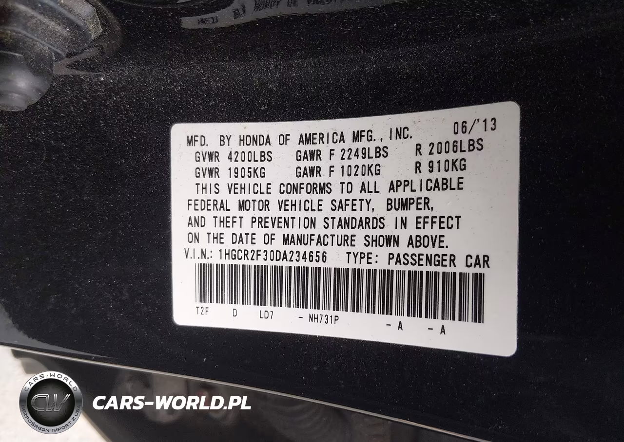 2013 Honda Accord Lx VIN:1HGCR2F30DA234656 - 9