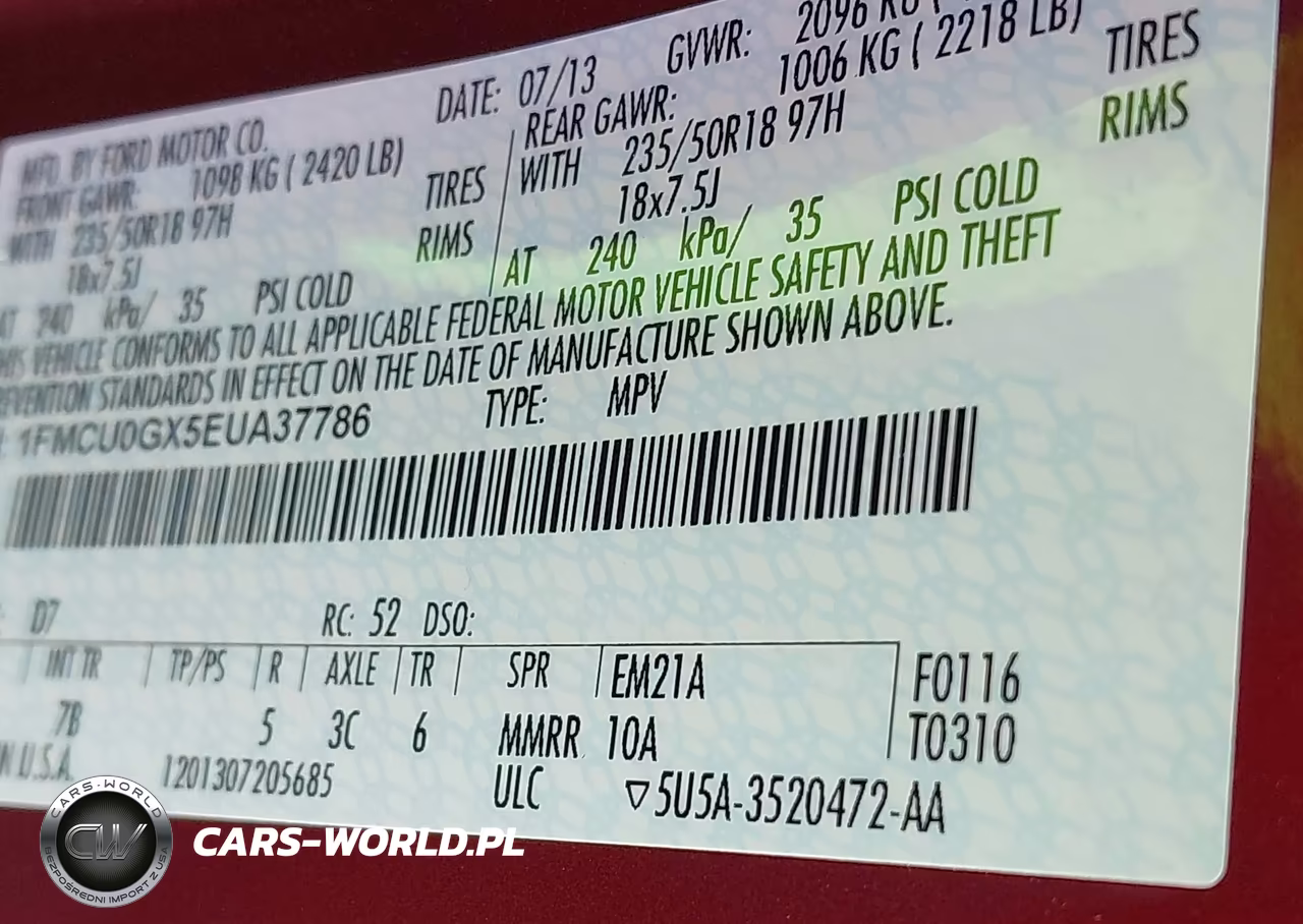 2014 Ford Escape Se VIN:1FMCU0GX5EUA37786 - 9