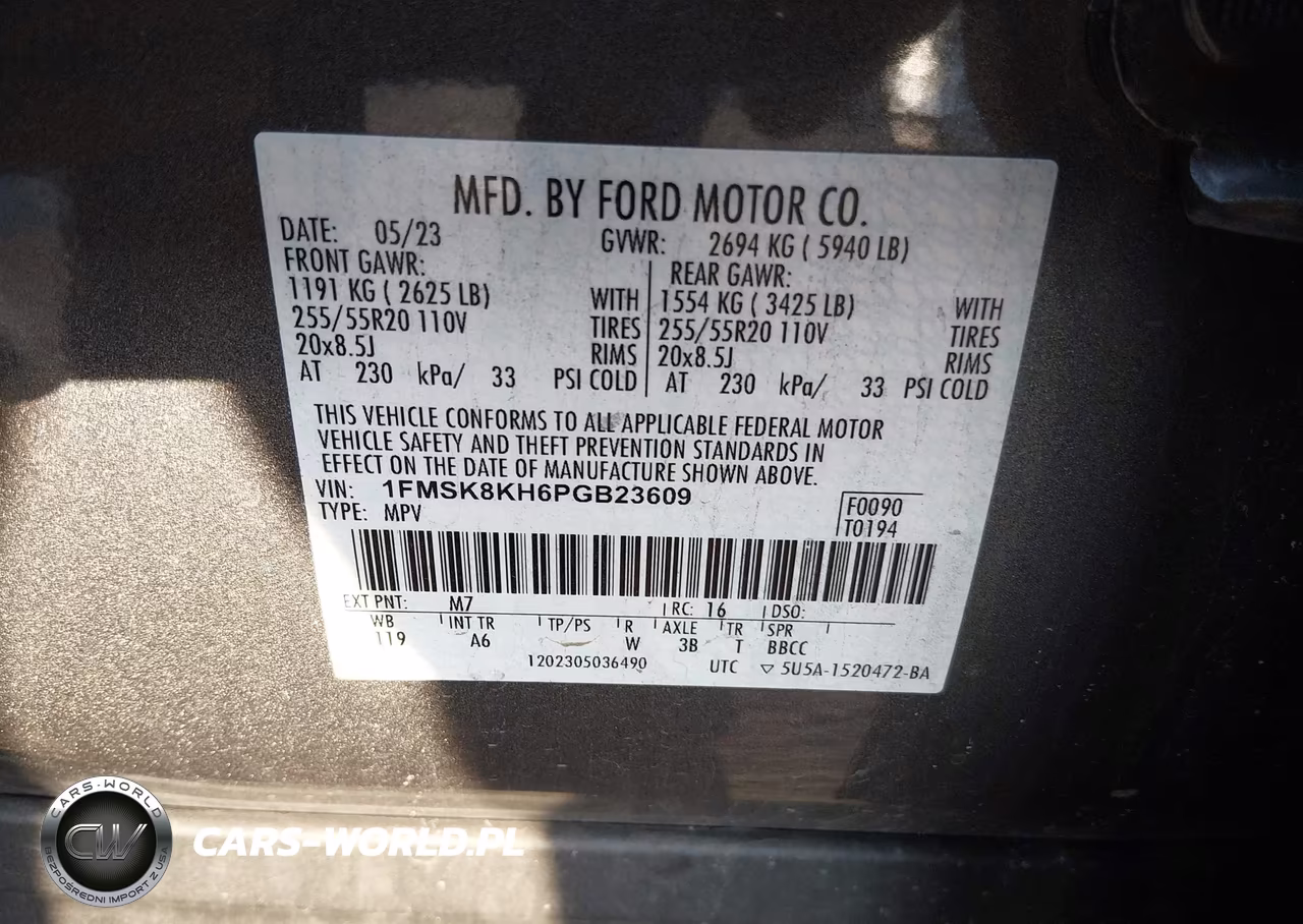 2023 Ford Explorer St-Line VIN:1FMSK8KH6PGB23609 - 9