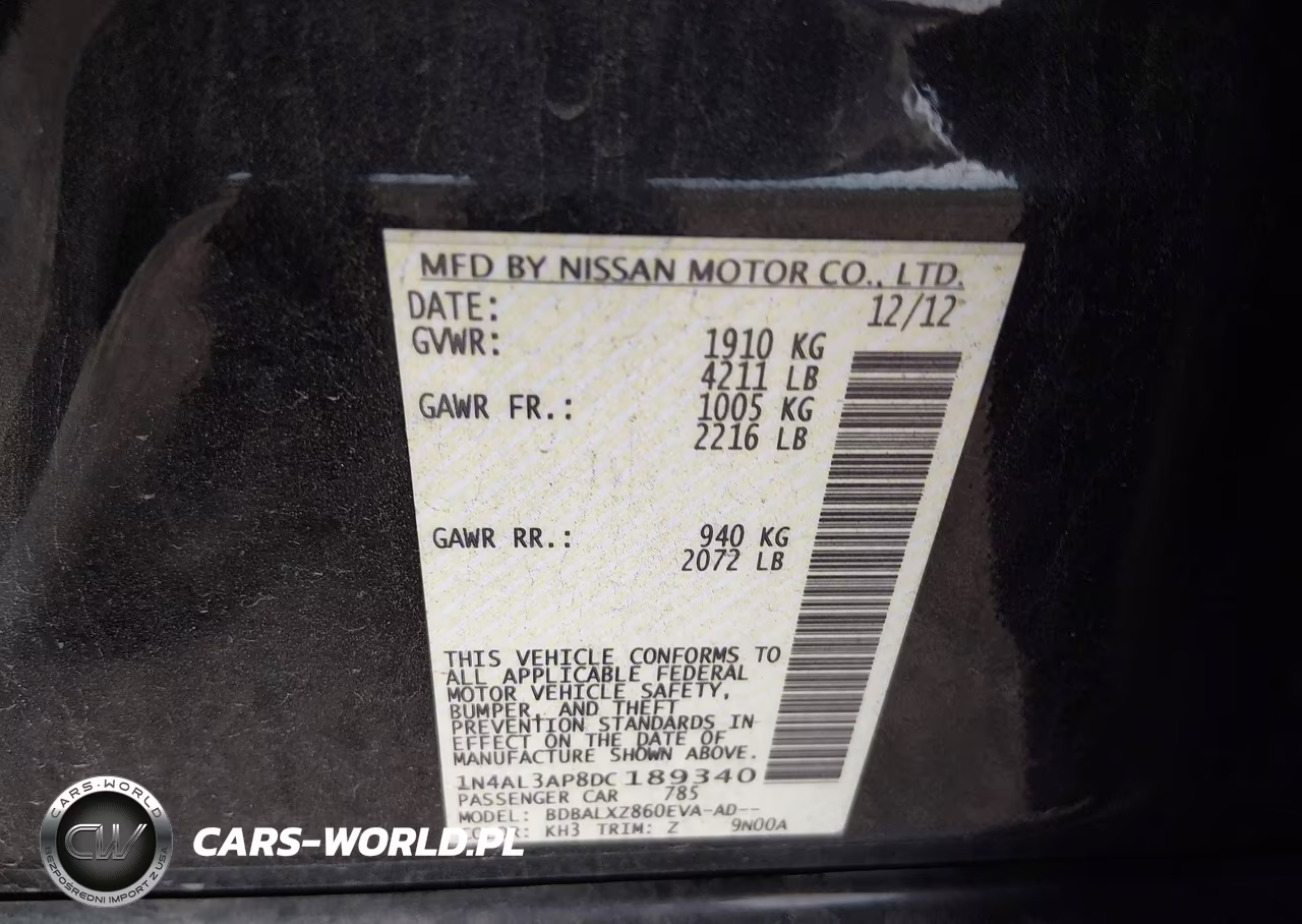 2013 Nissan Altima 2.5 Sl VIN:1N4AL3AP8DC189340 - 9