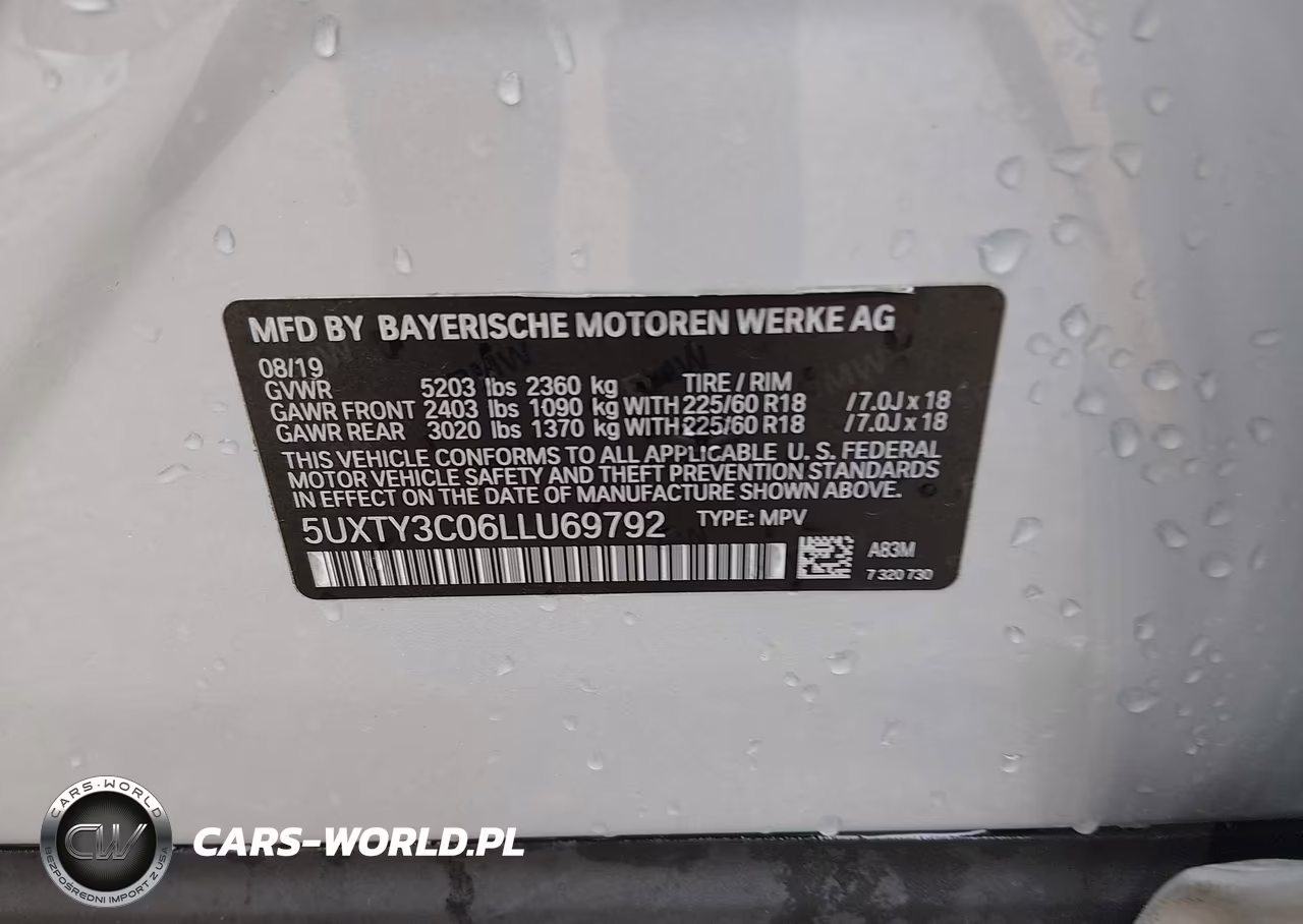2020 BMW X3 Sdrive30I VIN:5UXTY3C06LLU69792 - 9