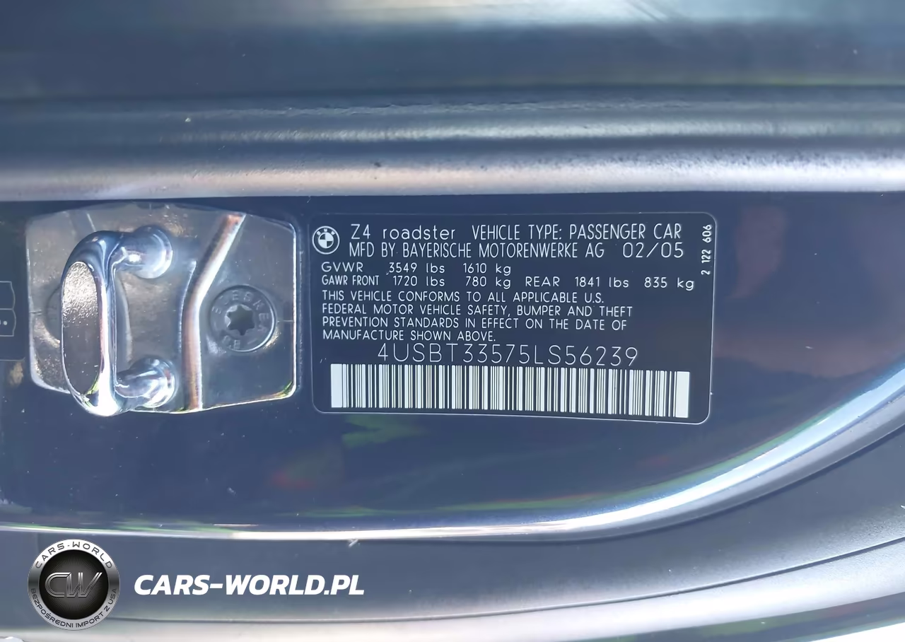 2005 BMW Z4 2.5I VIN:4USBT33575LS56239 - 9