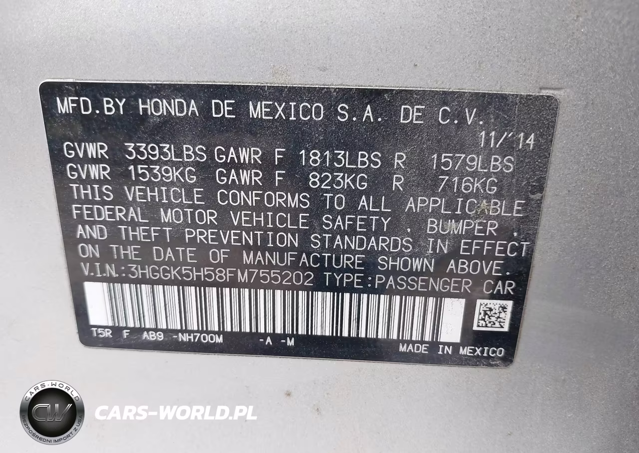 2015 Honda Fit Lx VIN:3HGGK5H58FM755202 - 9