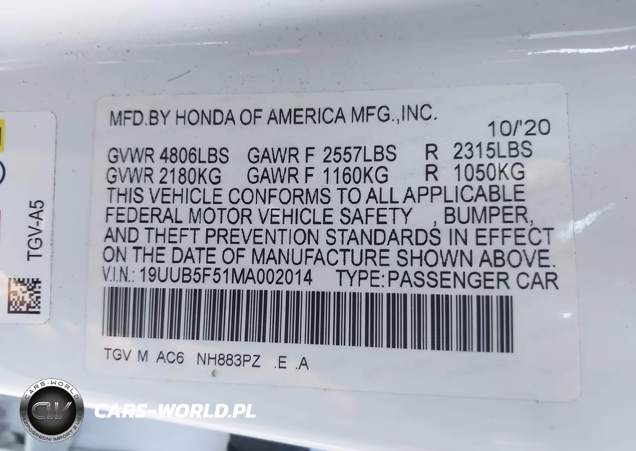 2021 Acura Tlx A-Spec Package VIN:19UUB5F51MA002014 - 9