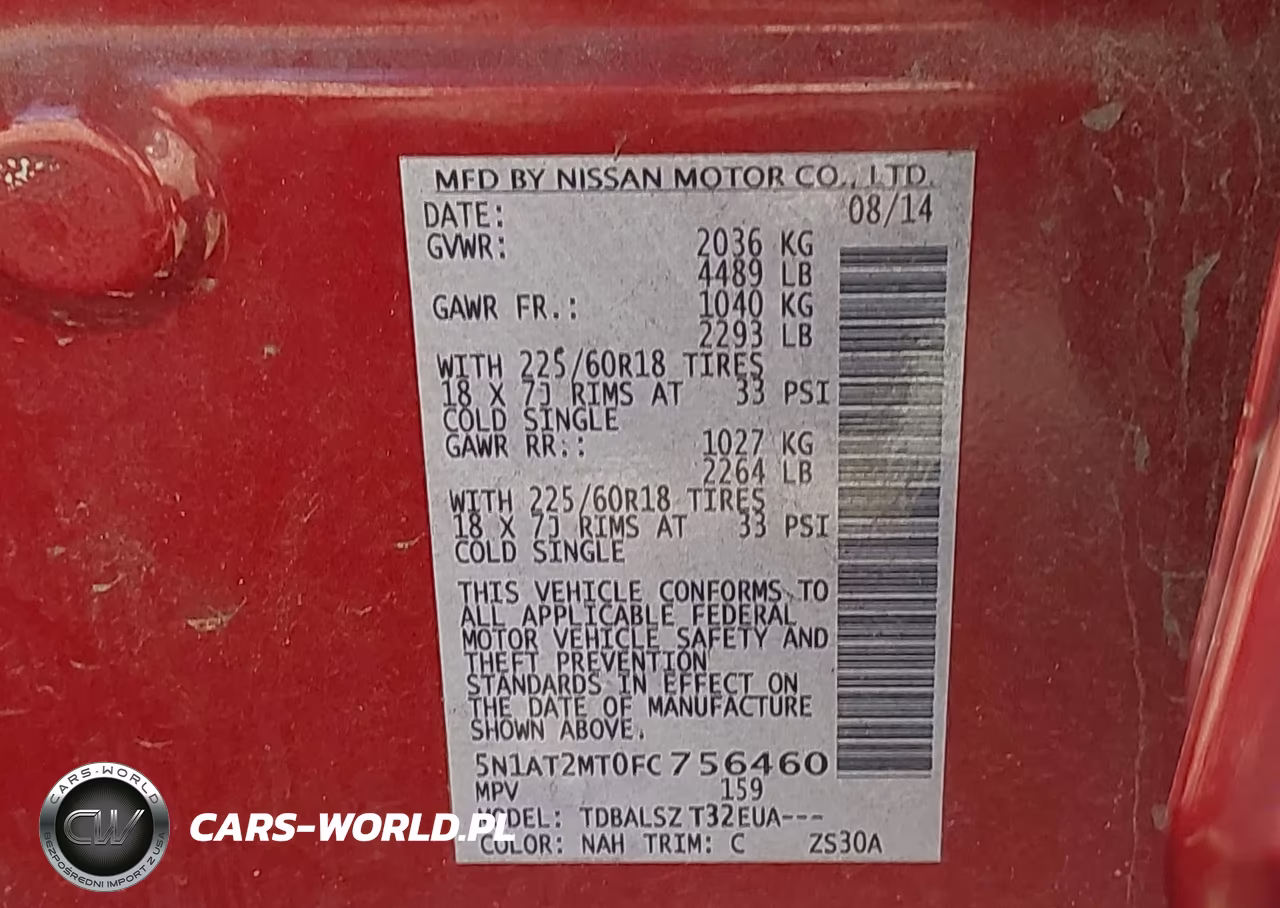 2015 Nissan Rogue Sl VIN:5N1AT2MT0FC756460 - 9