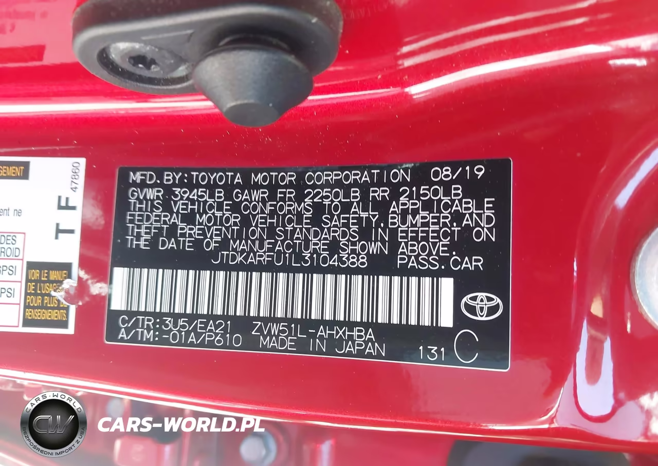 2020 Toyota Prius Limited VIN:JTDKARFU1L3104388 - 9