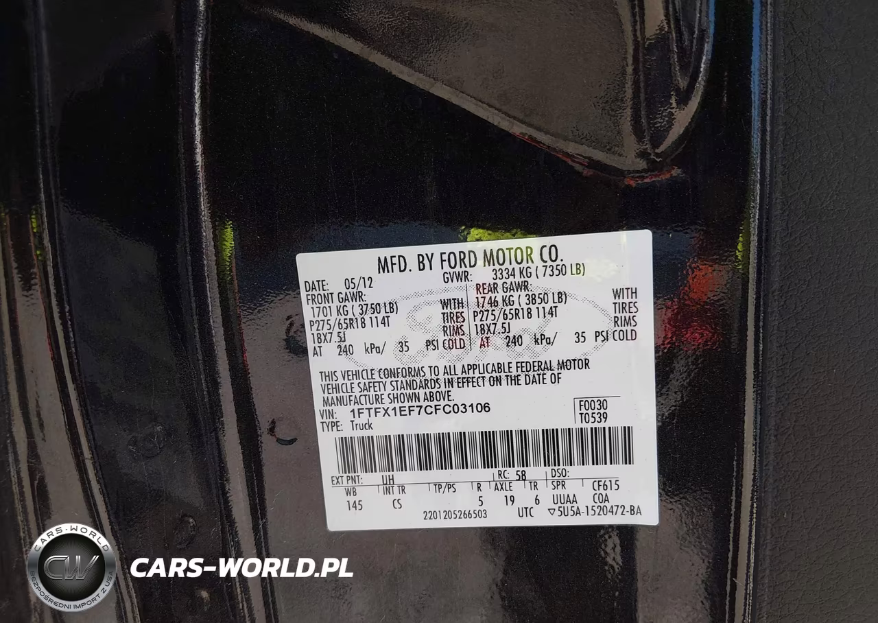 2012 Ford F-150 Stx VIN:1FTFX1EF7CFC03106 - 9