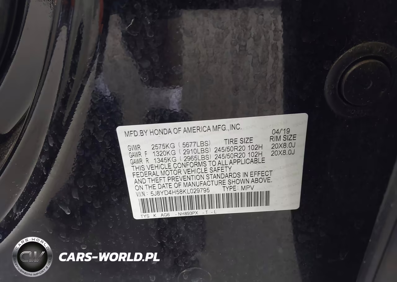 2019 Acura Mdx Tech Pkg VIN:5J8YD4H58KL029795 - 9