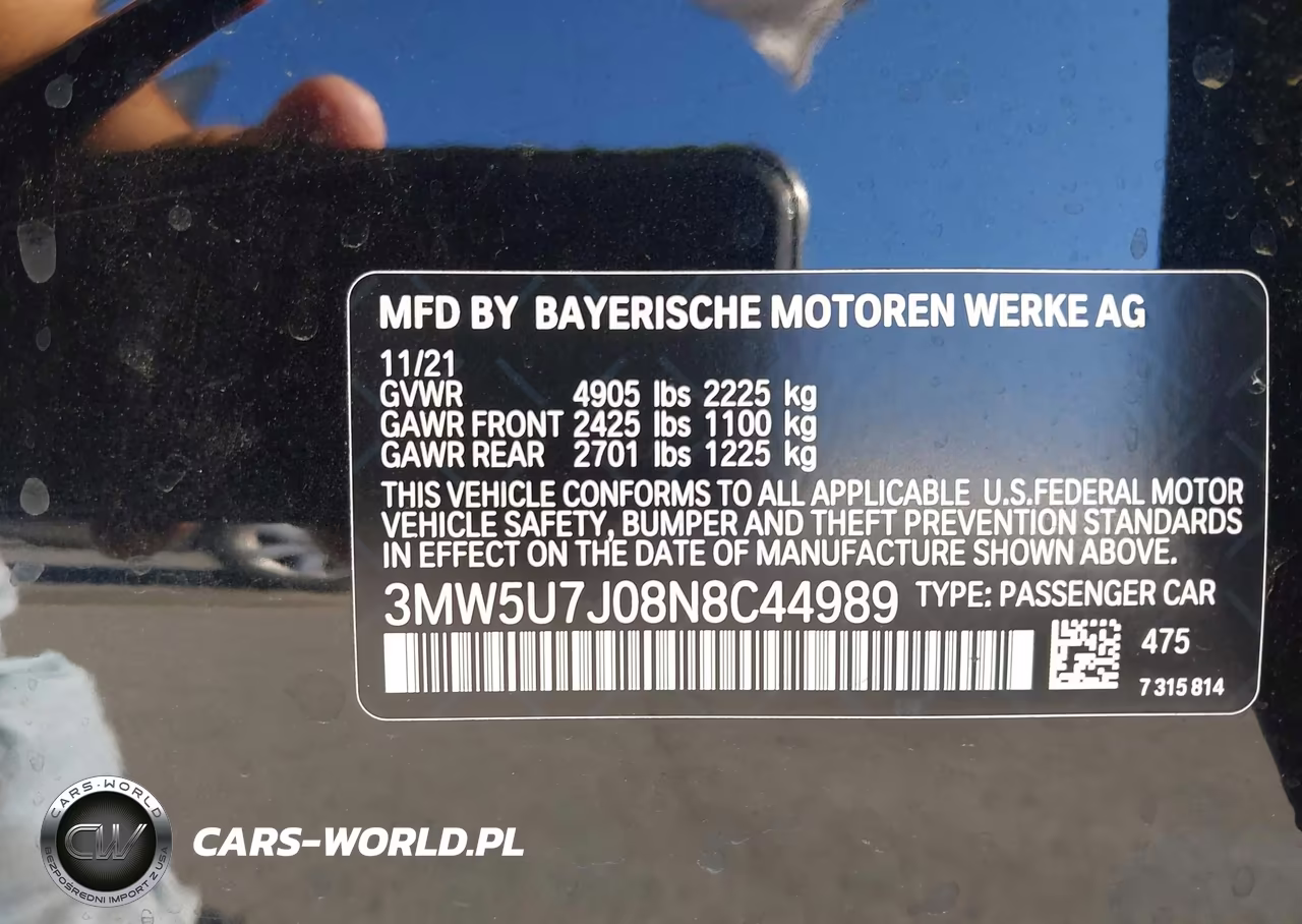 2022 BMW M340I VIN:3MW5U7J08N8C44989 - 9